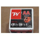 25 Winchester AA .410 Bore 2-1/2" 9 Shot Shotshells