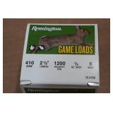 20 Remington .410 Bore 2-1/2" 6 Shot Shotshells