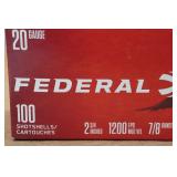 100 Federal 20 Gauge 2-3/4" 7-1/2 Shot Shotshells