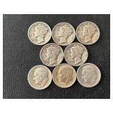 Mercury and Roosevelt Silver Dimes