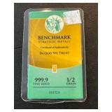 1/2 Grain .999 Fine Gold Bar