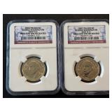 2007-P & D Washington Presidential Dollar Set NGC Brilliant Uncirculated