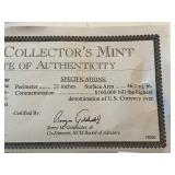 $100,000 Dollar 22K Gold Leaf Tribute Certificate