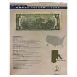 State of Rhode Island $2 Dollar Federal Reserve Note