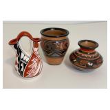 Southwestern Native Pottery Lot Signed