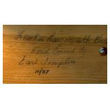 Signed Wood Fish Figure Mounted on Driftwood