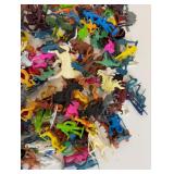 LARGE LOT of Plastic Toys, Cowboy, Western, Native, Army Men etc.