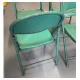 Set of 4 Vintage Metal Folding Chairs from the Old Met Center in Bloomington