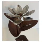 Folk Art Metal Flower Sculture