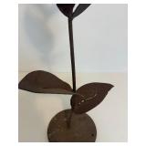 Folk Art Metal Flower Sculture
