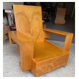 INCREDIBLE Frank Lloyd Wright Stlye MID CENTURY Arm Lounge Chair Custom Made in 1949 #2