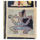 Vintage ANDY WARHOL Pictorial Hooked Rug