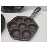 3 Cast Iron Muffin/Cornbread etc Pans