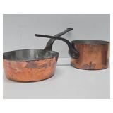 Wonderful Quality Vintage French etc Heavy Copper & Iron Cooking Pots