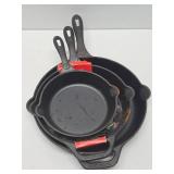 3 Unused VICTORIA Cast Iron Skillets
