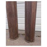 Pair of Antique Oak Architectural Pillars - Each 76"