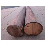 Pair of Antique Oak Architectural Pillars - Each 76"