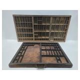 2 Antique Wooden Printer