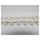 Long Strand of Freshwater Pearls & Rose Quartz Necklace - 50"+ Length