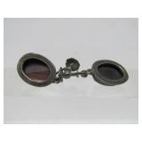 Vintage Carved Shell/Abalone & Sterling Silver Cameo Earrings