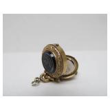 Antique Victorian Gold Filled Locket w/Onyx & Tiger Eye