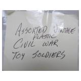 Large Lot of Vintage Plastic Toy Civil War Soldiers