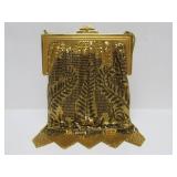 Gorgeous Larger Vintage Gold-Tone Metal Mesh Purse