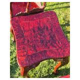 Exceptional Chinese Carved Burled Wood Set of 2 "Antler" Armchairs & Matching Table