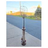 Great Looking Display Rack w/Fishing Rods & Vintage Fishing Net