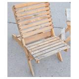 Folding Cedar Outdoor Lounge Chair & Table