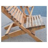 Folding Cedar Outdoor Lounge Chair & Table