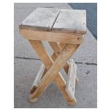 Folding Cedar Outdoor Lounge Chair & Table