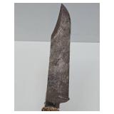 Very Cool Old Vintage Deer Antler Handle Large Hunting Knife