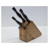 Quality CUTCO Knife Block w/3 Knives