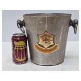 Vintage CLICQUOT Champagne Advertising Metal Ice Bucket