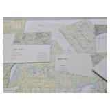 Estate Collection of Old Vintage US Military Pilot Flight Maps