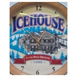 Greta Looking ICEHOUSE Lighted Beer Sign Advertising Clock
