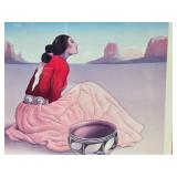 Beautiful Large Framed R.C. GORMAN Pencil Signed Lithograph