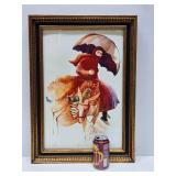 William Papas Framed Signed Numbered Print - "Kyria Katesina"