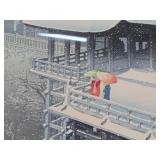 Fantastic Vintage Kawase Hasui Framed Signed Japanese Woodblock Artwork