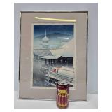 Fantastic Vintage Kawase Hasui Framed Signed Japanese Woodblock Artwork