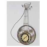 Mid Century UNITED Brass Banjo Wall Clock