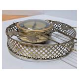 Mid Century UNITED Brass Banjo Wall Clock