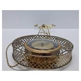 Mid Century UNITED Brass Banjo Wall Clock