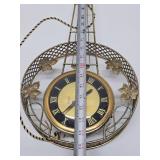 Mid Century UNITED Brass Banjo Wall Clock