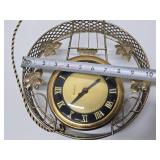 Mid Century UNITED Brass Banjo Wall Clock