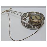 Mid Century UNITED Brass Banjo Wall Clock