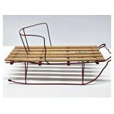 Quality Vintage German Doll or Teddy Bear Sized Wooden RA KA KA Snow Sled