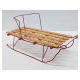 Quality Vintage German Doll or Teddy Bear Sized Wooden RA KA KA Snow Sled