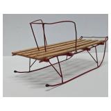 Quality Vintage German Doll or Teddy Bear Sized Wooden RA KA KA Snow Sled